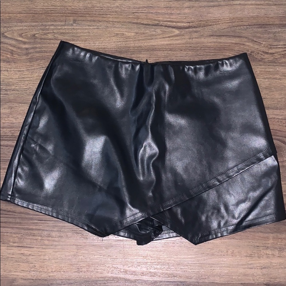 Leather shorts